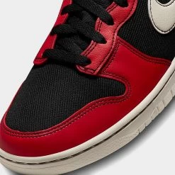 Nike Dunk High Retro SE Plaid Casual Shoes Black/Pale Ivory/University Red - DV0826 001 -Nike Women Shop DV0826 001 P3
