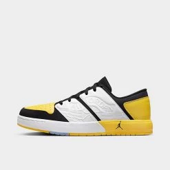 Nike Air Jordan Nu Retro 1 Low Casual Shoes Black/Tour Yellow/White - DV5141 017