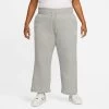 Women's Nike Sportswear Phoenix Fleece High-Waisted Wide-Leg Sweatpants (Plus Size) Dark Grey Heather/Sail - DV5213 063