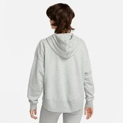 Women's Nike Sportswear Club Fleece Hoodie Dark Grey Heather/White - DV5645 063 -Nike Women Shop DV5645 063 M3