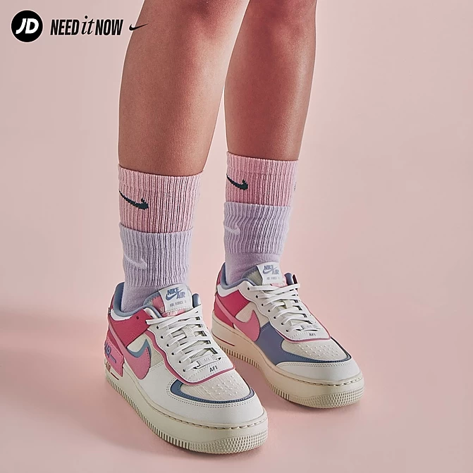 Women's Nike Air Force 1 Shadow Casual Shoes Sail/Sea Coral/Indigo Haze/Coral Chalk - DV7449 101 1 Women's Nike Air Force 1 Shadow Casual Shoes Sail/Sea Coral/Indigo Haze/Coral Chalk - DV7449 101