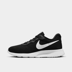 Women's Nike Tanjun Casual Shoes Black/White/Volt/Black - DV7786 001