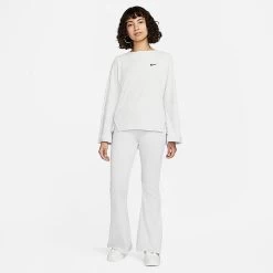 Women's Nike Sportswear Ribbed Jersey Long-Sleeve T-Shirt Photon Dust/Black - DV7866 025 7 Women's Nike Sportswear Ribbed Jersey Long-Sleeve T-Shirt Photon Dust/Black - DV7866 025 -Nike Women Shop DV7866 025 M3