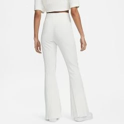 Women's Nike Sportswear High-Waisted Wide Leg Ribbed Jersey Pants Sail/Black - DV7868 133 -Nike Women Shop DV7868 133 M3