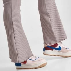 Women's Nike Sportswear High-Waisted Wide Leg Ribbed Jersey Pants Diffused Taupe/White - DV7868 272 -Nike Women Shop DV7868 272 M6