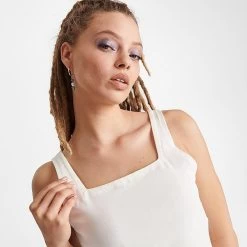 Women's Nike Sportswear Jersey Cami Tank Sail/Black - DV7952 133 -Nike Women Shop DV7952 133 M5