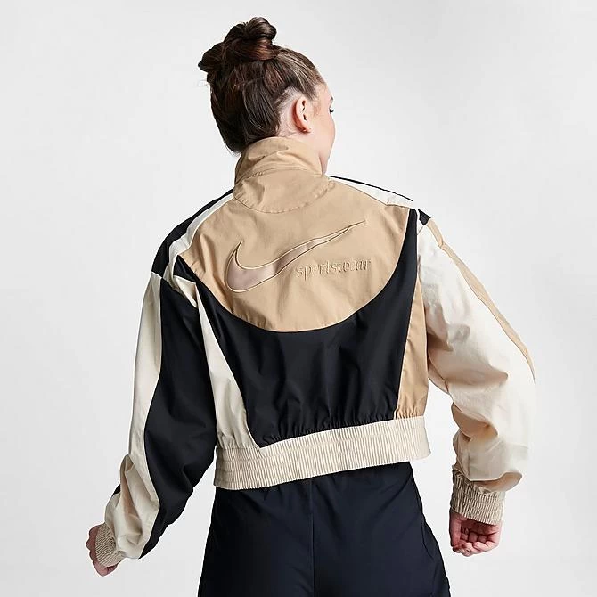 Women's Nike Sportswear Collection Woven Jacket Hemp/Black/Sanddrift/Hemp - DV8307 200 4 Women's Nike Sportswear Collection Woven Jacket Hemp/Black/Sanddrift/Hemp - DV8307 200 - Image 4