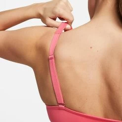 Women's Nike Dri-FIT Indy Plunge Cutout Bra Sea Coral/Celestial Gold - DV9837 894 -Nike Women Shop DV9837 894 M6