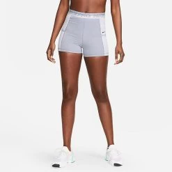 Women's Nike Pro Dri-FIT Femme Shorts Indigo Haze/Oxygen Purple/Gridiron/Gridiron - DX0059 519