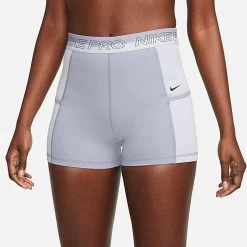 Women's Nike Pro Dri-FIT Femme Shorts Indigo Haze/Oxygen Purple/Gridiron/Gridiron - DX0059 519 -Nike Women Shop DX0059 519 M5