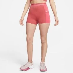 Women's Nike Pro Dri-FIT Femme Shorts Adobe/Sea Coral/Coconut Milk/Coconut Milk - DX0059 655