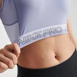 Women's Nike Pro Dri-FIT Crop Tank Indigo Haze/Oxygen Purple/Gridiron - DX0061 519 -Nike Women Shop DX0061 519 M6