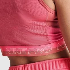 Women's Nike Pro Dri-FIT Crop Tank Adobe/Sea Coral - DX0061 655 -Nike Women Shop DX0061 655 M6
