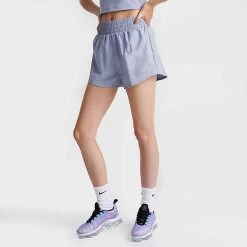 Women's Nike One Dri-FIT 3 Inch Shorts Indigo Haze/Reflective Silver - DX6014A 519