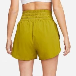 Women's Nike One Dri-FIT Ultra High-Waisted 3-Inch Brief-Lined Shorts Moss/Reflective Silver - DX6642 390 -Nike Women Shop DX6642 390 M3