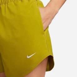 Women's Nike One Dri-FIT Ultra High-Waisted 3-Inch Brief-Lined Shorts Moss/Reflective Silver - DX6642 390 -Nike Women Shop DX6642 390 M5