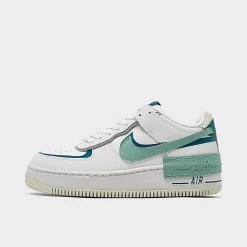 Women's Nike Air Force 1 Shadow Casual Shoes Summit White/Mineral/Industrial Blue - DZ1847 101