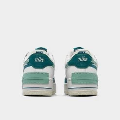 Women's Nike Air Force 1 Shadow Casual Shoes Summit White/Mineral/Industrial Blue - DZ1847 101 -Nike Women Shop DZ1847 101 P4