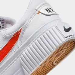 Women's Nike Court Legacy Lift Platform Casual Shoes White/Rattan/Black/Team Orange - DZ5203 100 -Nike Women Shop DZ5203 100 P3
