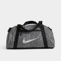 Women's Nike Plaid Gym Bag Sail/Black/White - FB2857 133 -Nike Women Shop FB2857 133 P3