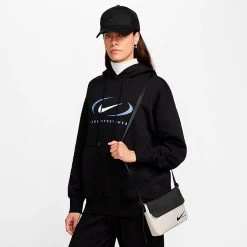 Women's Nike Futura Crossbody Bag Black/Light Orewood Brown/Black - FB2858 010