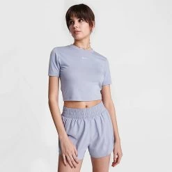 Women's Nike Essential Crop T-Shirt Indigo Haze/Reflective Silver - FB2873 519