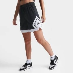 Nike Women's Jordan Sport Diamond Shorts Black/White/White/Black - FB4588 010