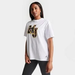 Nike Women's Jordan MJ Girlfriend Graphic T-Shirt White - FB5195 100