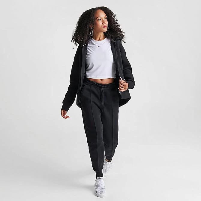 Women's Nike Sportswear Tech Fleece Windrunner Full-Zip Hoodie Black - FB8338 010 2 Women's Nike Sportswear Tech Fleece Windrunner Full-Zip Hoodie Black - FB8338 010 - Image 2