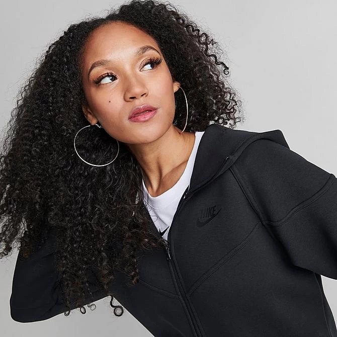 Women's Nike Sportswear Tech Fleece Windrunner Full-Zip Hoodie Black - FB8338 010 5 Women's Nike Sportswear Tech Fleece Windrunner Full-Zip Hoodie Black - FB8338 010 - Image 5