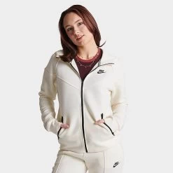Women's Nike Sportswear Tech Fleece Windrunner Full-Zip Hoodie Ivory - FB8338 110