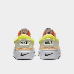 Women's Nike Court Legacy Lift Platform Casual Shoes White/Action Green/Pearl Pink/Opti Yellow/Sail/Black - FD0872 100 -Nike Women Shop FD0872 100 P4