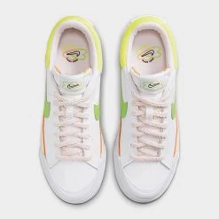 Women's Nike Court Legacy Lift Platform Casual Shoes White/Action Green/Pearl Pink/Opti Yellow/Sail/Black - FD0872 100 -Nike Women Shop FD0872 100 P5