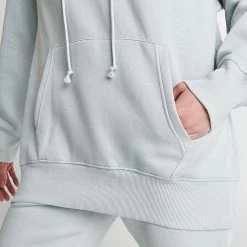 Women's Nike Sportswear Phoenix Fleece Oversized Pullover Hoodie Light Silver/Black - FD0892 034 -Nike Women Shop FD0892 034 M6