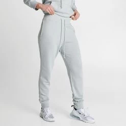 Women's Nike Sportswear Phoenix Fleece High-Waisted Jogger Sweatpants Light Silver/Black - FD0893 034 -Nike Women Shop FD0893 034 M3
