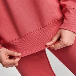 Women's Nike Sportswear Phoenix Fleece Oversized Crewneck Sweatshirt Adobe/Black - FD1128 655 -Nike Women Shop FD1128 655 M6