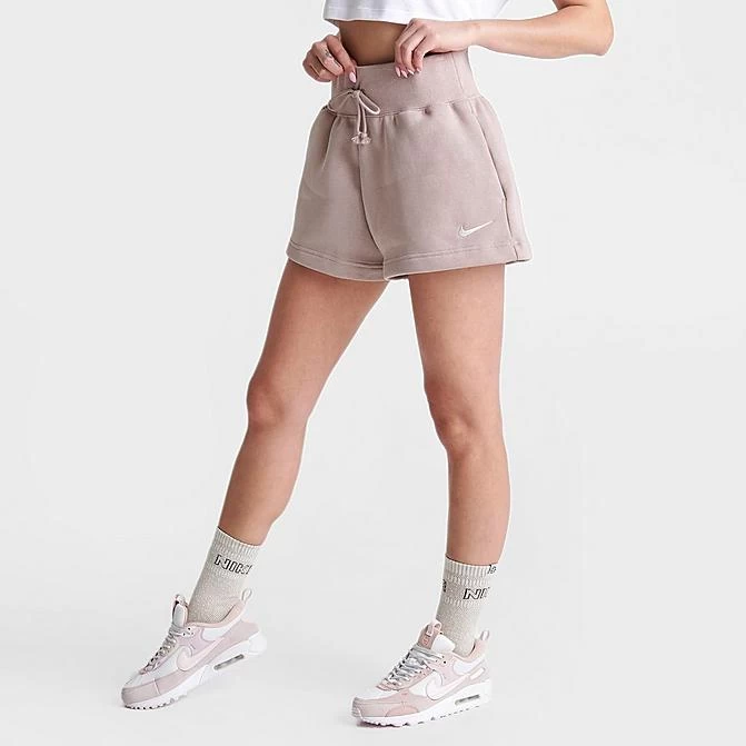 Women's Nike Sportswear Phoenix Fleece High-Rise Shorts Diffused Taupe/Sail - FD1409 272 1 Women's Nike Sportswear Phoenix Fleece High-Rise Shorts Diffused Taupe/Sail - FD1409 272