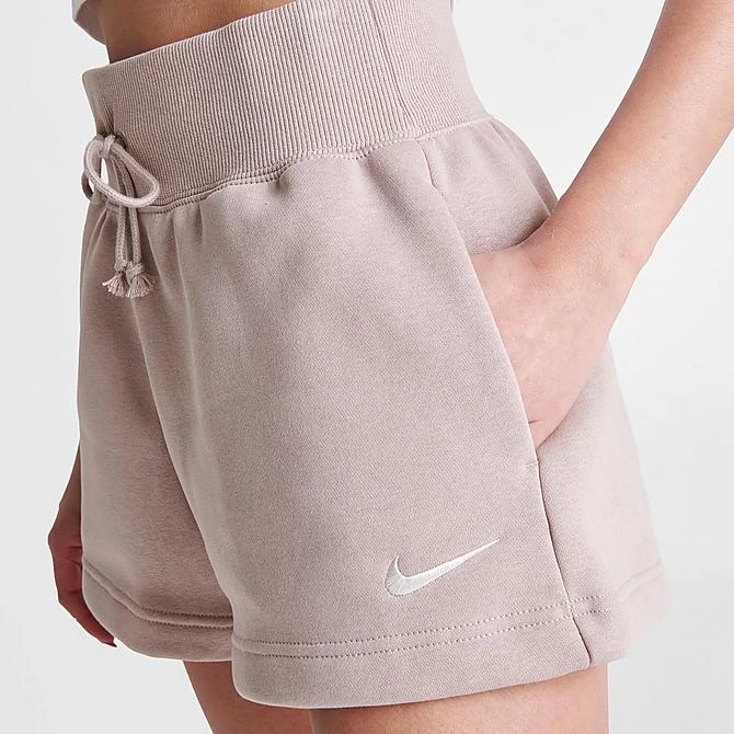 Women's Nike Sportswear Phoenix Fleece High-Rise Shorts Diffused Taupe/Sail - FD1409 272 5 Women's Nike Sportswear Phoenix Fleece High-Rise Shorts Diffused Taupe/Sail - FD1409 272 - Image 5