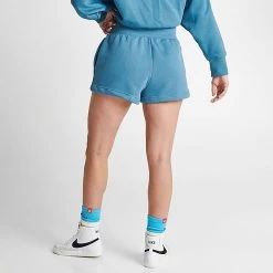 Women's Nike Sportswear Phoenix Fleece High-Rise Shorts Noise Aqua/Sail - FD1409 440 -Nike Women Shop FD1409 440 M4