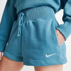 Women's Nike Sportswear Phoenix Fleece High-Rise Shorts Noise Aqua/Sail - FD1409 440 -Nike Women Shop FD1409 440 M5