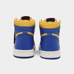 Nike Women's Air Jordan Retro 1 High OG Casual Shoes Varsity Maize/Game Royal/Sail - FD2596 700 -Nike Women Shop FD2596 700 P4