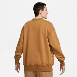 Women's Nike Sportswear Phoenix Fleece Oversized Crewneck Sweatshirt Ale Brown - FD4234 270 -Nike Women Shop FD4234 270 M3