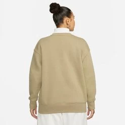 Women's Nike Sportswear Phoenix Fleece Oversized Crewneck Sweatshirt Neutral Olive - FD4234 276 -Nike Women Shop FD4234 276 M3