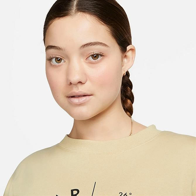 Women's Nike Sportswear Phoenix Fleece Oversized Crewneck Sweatshirt Team Gold - FD4234 783 5 Women's Nike Sportswear Phoenix Fleece Oversized Crewneck Sweatshirt Team Gold - FD4234 783 - Image 5