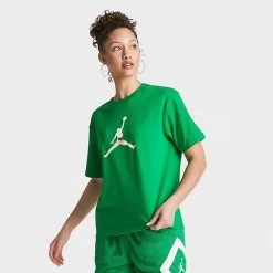 Nike Women's Jordan Short-Sleeve Graphic T-Shirt Lucky Green - FJ2510 310