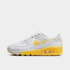 Women's Nike Air Max 90 SE Casual Shoes White/Alabaster/Sail/Citron Pulse - FJ4548 100