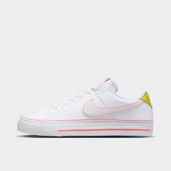 Women's Nike Court Legacy Next Nature Casual Shoes White/Hot Punch/Bright Cactus/Phantom - FJ4568 100