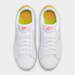 Women's Nike Court Legacy Next Nature Casual Shoes White/Hot Punch/Bright Cactus/Phantom - FJ4568 100 -Nike Women Shop FJ4568 100 P5