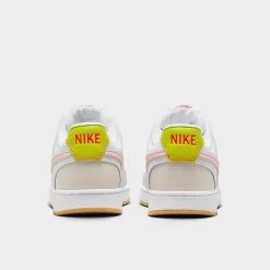 Women's Nike Court Vision Low Next Nature Casual Shoes White/Hot Punch/Bright Cactus/Phantom - FJ4569 100 -Nike Women Shop FJ4569 100 P4