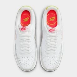 Women's Nike Court Vision Low Next Nature Casual Shoes White/Hot Punch/Bright Cactus/Phantom - FJ4569 100 -Nike Women Shop FJ4569 100 P5